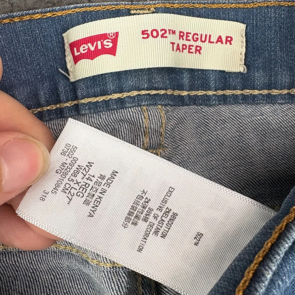 Levi's 502 Regular Taper‎ Jeans Men's Blue Denim Size 14 Reg